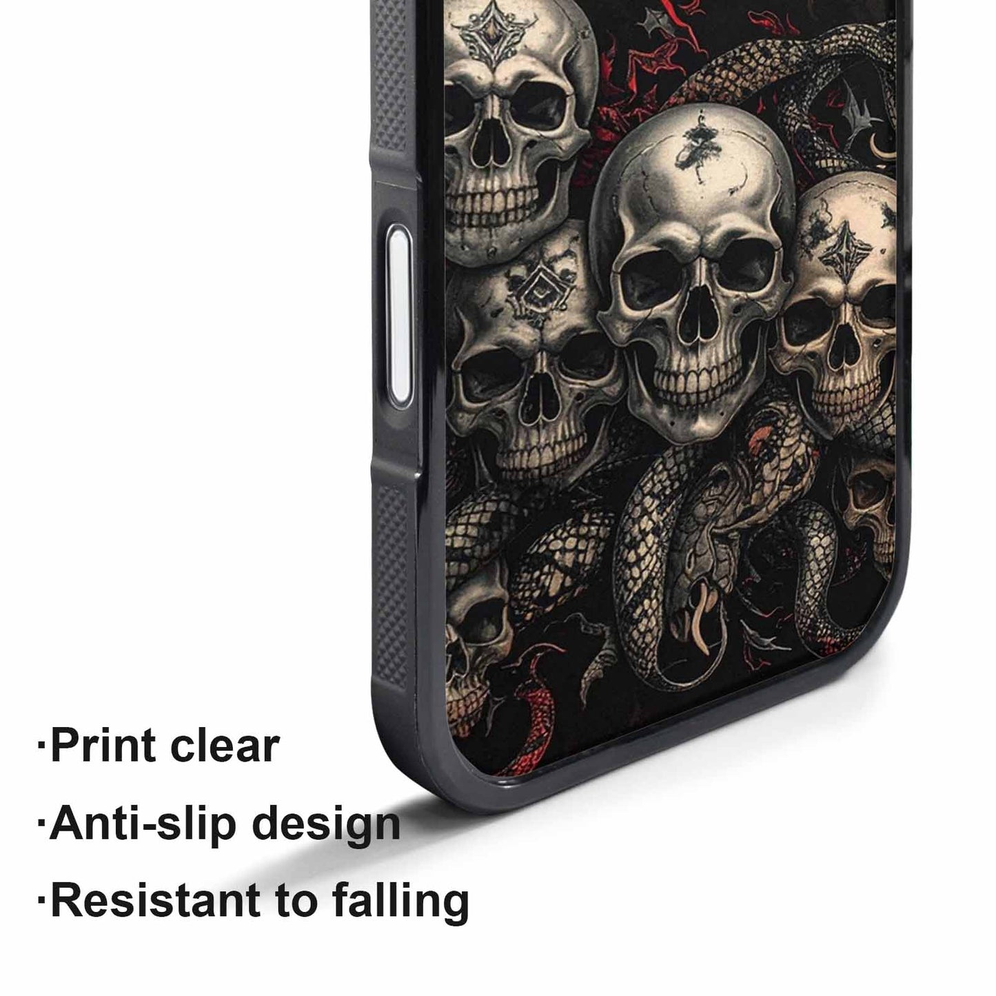 iPhone 17 Pro Case — Skull Dark Art Gothic Print Gothic, Custom Designed Case Cover