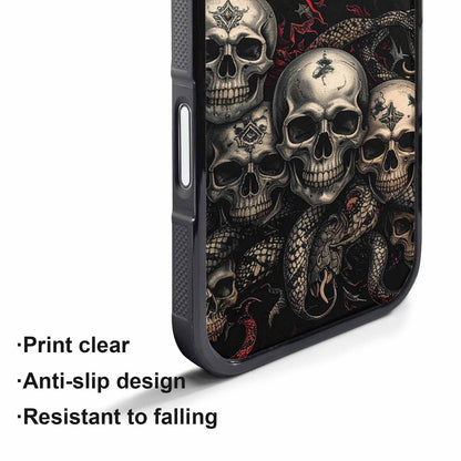 iPhone 17 Pro Case — Skull Dark Art Gothic Print Gothic, Custom Designed Case Cover