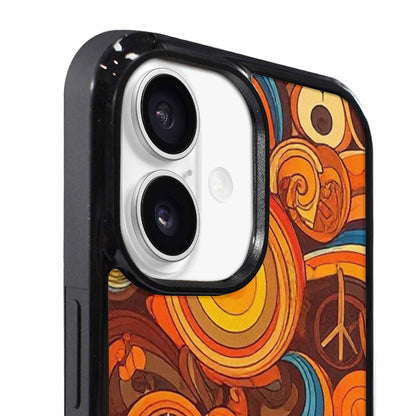 iPhone 17 Case — Small Groovy Peace Sign Original Art, Custom Printed Phone Case