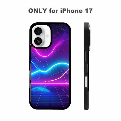 iPhone 17 Case — Neon Cartoon Art Pattern Retro Vintage, Custom Printed Phone Case