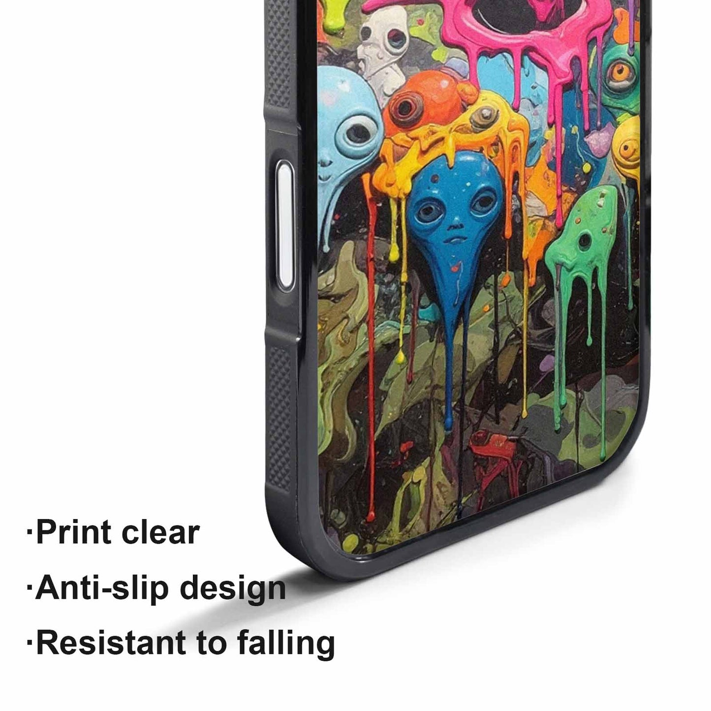 iPhone 17 Air Case — Aliens Camomelting Aliens Patt Alien Scifi, Custom Art Phone Cover