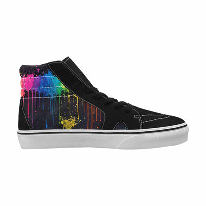 MEN'S Paint Splatter High Top Canvas Dark Academia Custom Sneakers