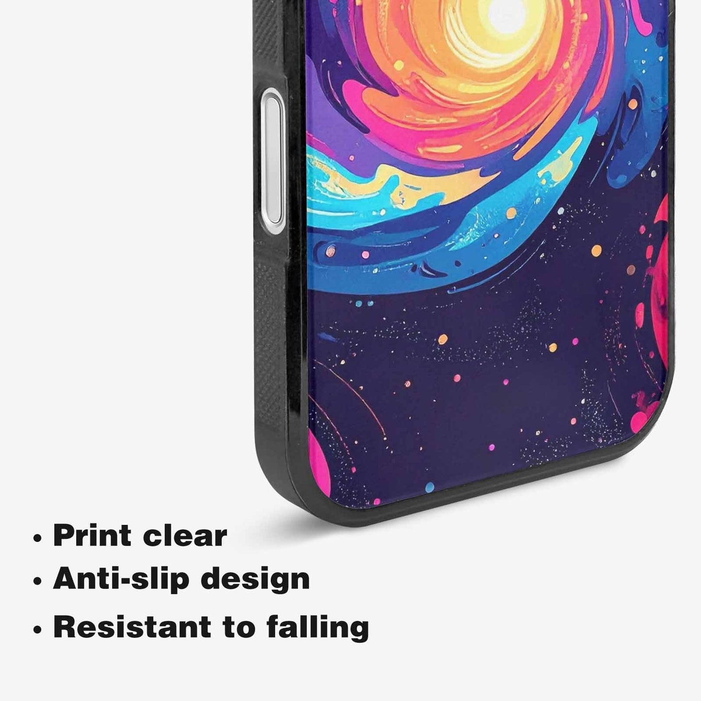 iPhone 16 Plus Case — Love Wins Galaxy Seamless Pattern Vibrant, Customized Protective Case