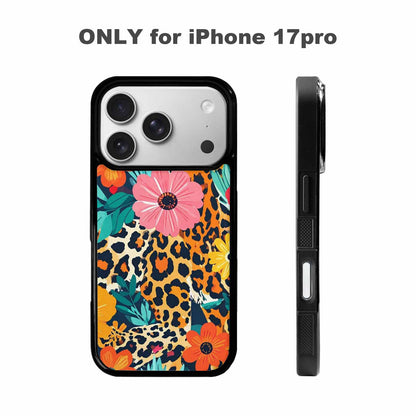 iPhone 17 Pro Case — Leopard Print Floral Seamless Pattern Animal, Personalized Phone Case