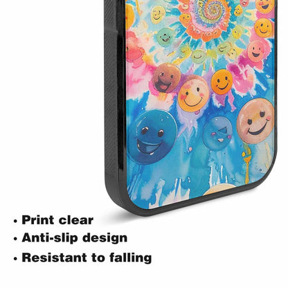 iPhone 15 Plus Case — Smiley Facessmiley Faces Tie D, Custom Print Case Cover