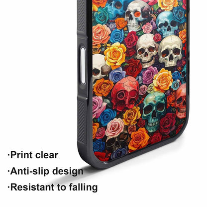 iPhone 17 Pro Case — Skull And Roses Skulls And Gothic, Customized Protective Case