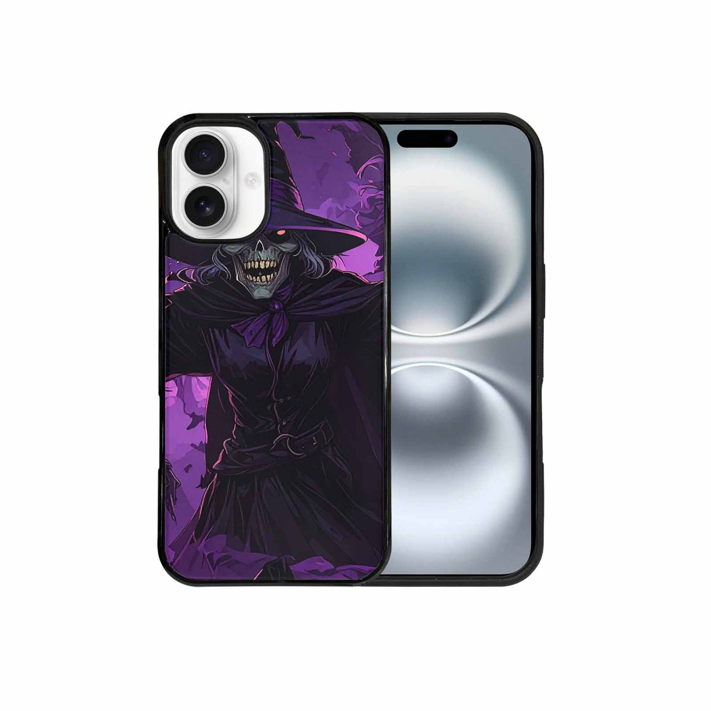 iPhone 16 Plus Case — Scary Horror Halloween Art Print Edge, Personalized Phone Case