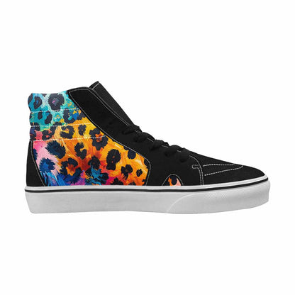 MEN'S Full Color Vibrant Animal High Top Canvas Wallpaper Art Custom Sneakers
