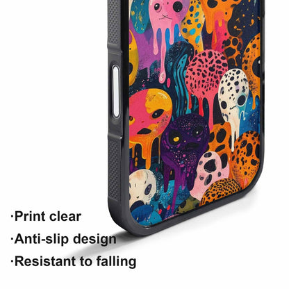 iPhone 17 Pro Max Case — Melting Aliens Pattern Alien Scifi, Unique Phone Case Design
