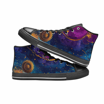 MEN'S Steampunk Galaxy High Top Canvas Surreal Custom Shoes