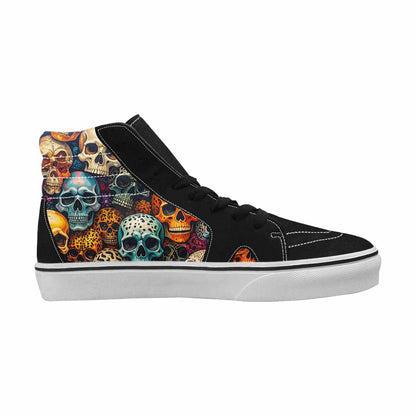 MEN'S Skulls High Top Canvas Vivid Custom Sneakers