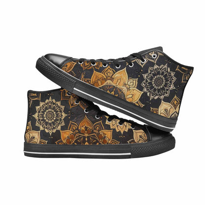 MEN'S Mandala High Top Canvas Y2K Custom Shoes