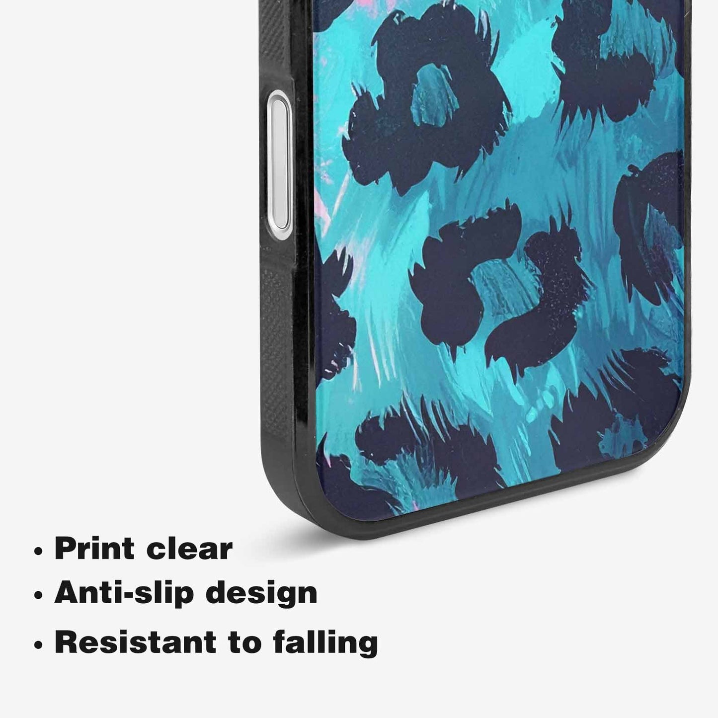 iPhone 16 Plus Case — Leopard Neon Pink Teal Airbrush, Custom Made Phone Cover