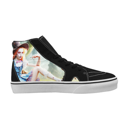 WOMEN'S Acid Creepy Wonderland Psychedelic High Top Skateboarding Neon Fantasy Sneakers