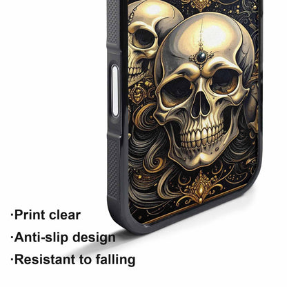 iPhone 17 Pro Max Case — Skull Dark Art Gothic Print Gothic, Custom Made Phone Cover