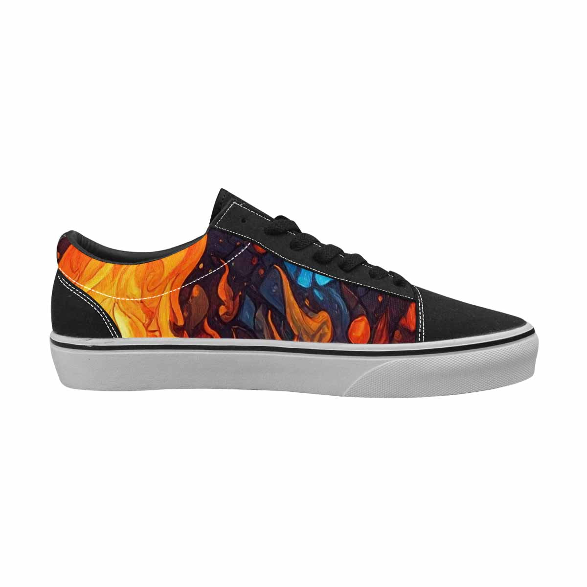WOMEN'S Fire Flame Canvas Lace-Up Y2K Custom Shoes