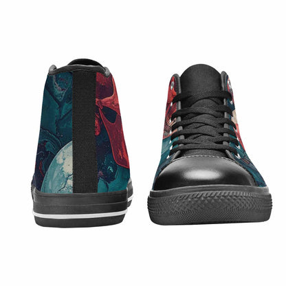 MEN'S Marble Skull High Top Canvas Y2K Shoes