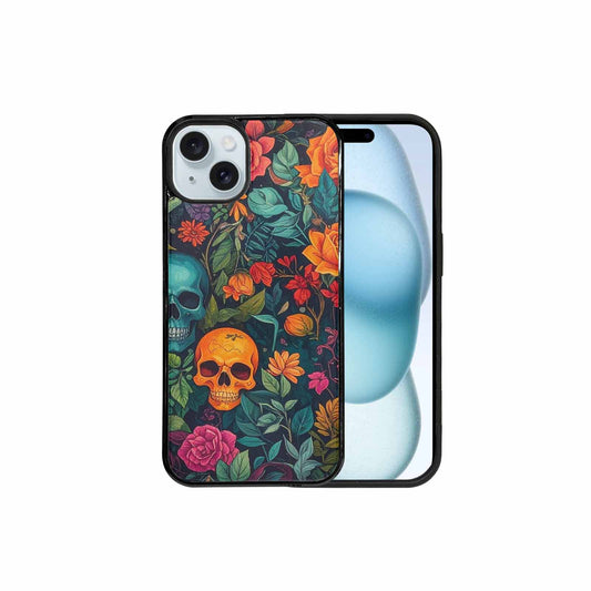 iPhone 15 Plus Case — Skulls Botanicalskulls Pattern B2f Personalized Phone, Custom Print Case Cover