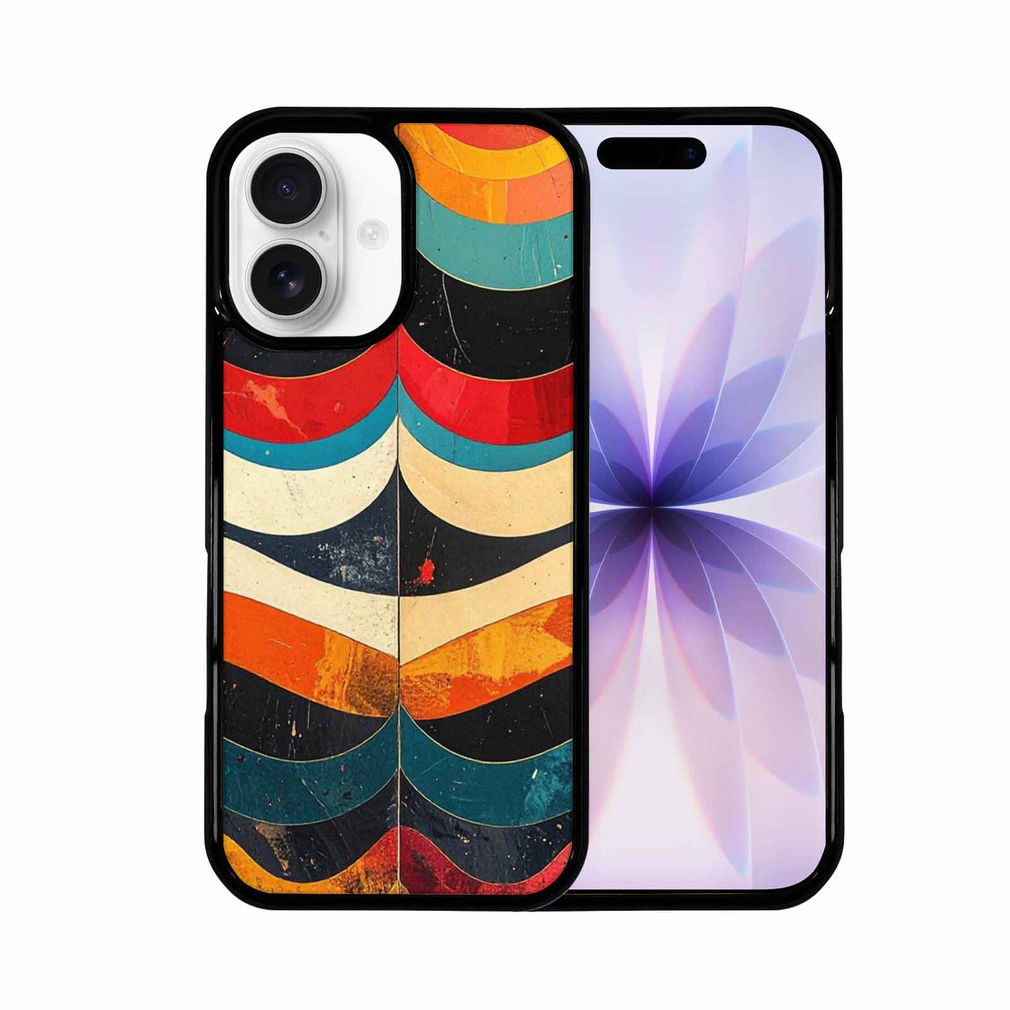 iPhone 17 Case — Retro Wave Scallop Stripe Retro Vintage, Custom Printed Phone Case