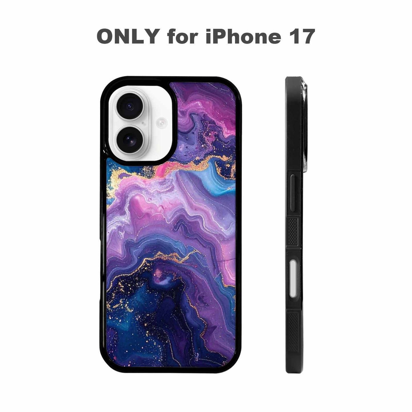 iPhone 17 Case — Marble Galaxy Space, Custom Art Phone Cover