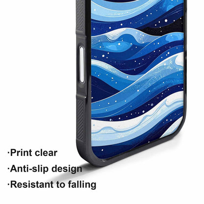 iPhone 17 Pro Case — Glossy Winter Wave Seamless Cartoon Cute, Customized Protective Case