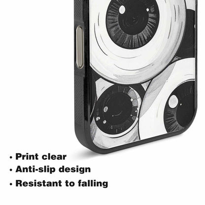 iPhone 15 Pro Max Case — Googly Cartoon Eyeballs, Custom Art Phone Cover