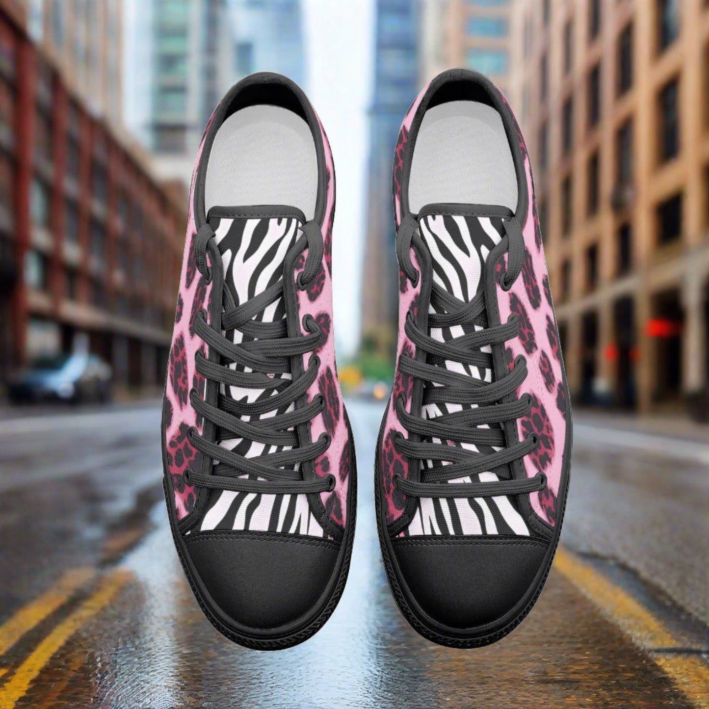 Koi Silver Blue Vivid Bold Art - Freaky Shoes | Custom Art Sneakers
