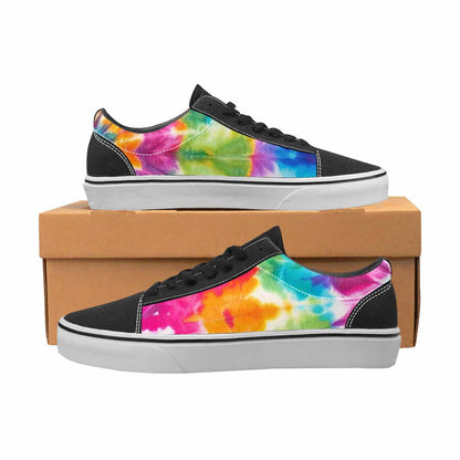WOMEN'S Tie Dye Rainbow Twist Canvas Lace-Up Cottagecore Custom Sneakers