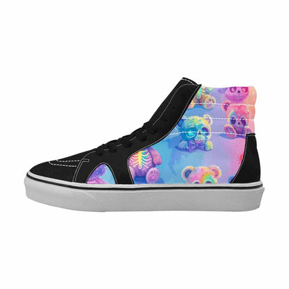 MEN'S Rainbow Teddy Skeletons Eye High Top Canvas Y2K Shoes
