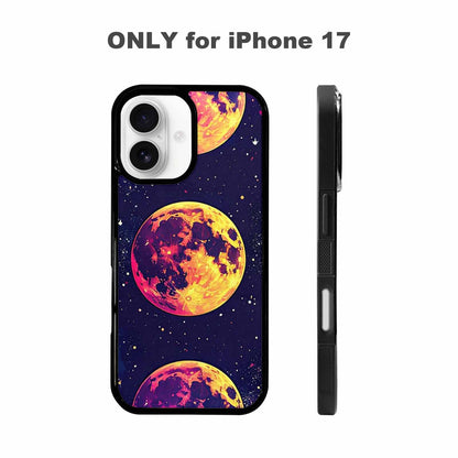 iPhone 17 Case — Neon Winter Moon Cartoon Cute, Unique Phone Case Design