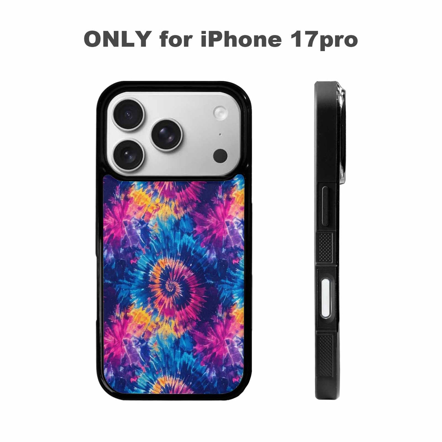 iPhone 17 Pro Case — Small Tie Dye Swirl Pattern Tie, Customized Protective Case