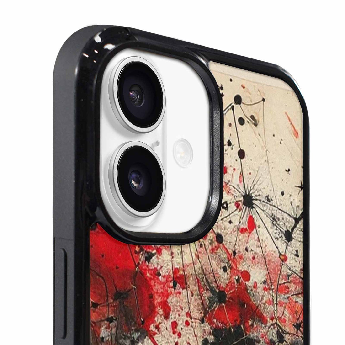 iPhone 17 Case — Black &amp; Red Ink Original Art, Custom Made Phone Cover