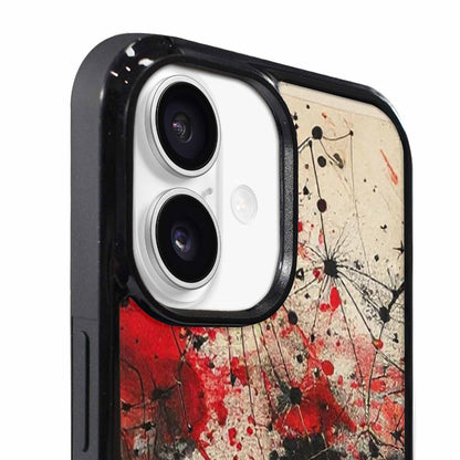 iPhone 17 Case — Black &amp; Red Ink Original Art, Custom Made Phone Cover
