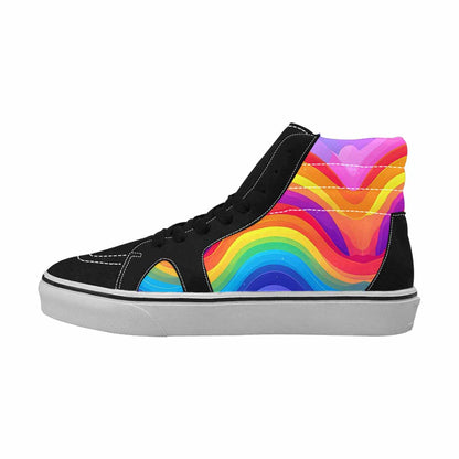 MEN'S Rainbow Pride High Top Canvas Y2K Custom Sneakers