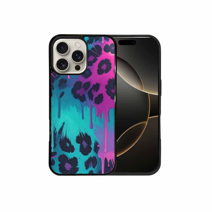iPhone 16 Pro Max Case — Leopard Melting Neon, Custom Art Phone Cover