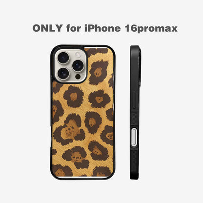 iPhone 16 Pro Max Case — Classic Leopard Print Warm Golden Tan, Custom Art Phone Cover