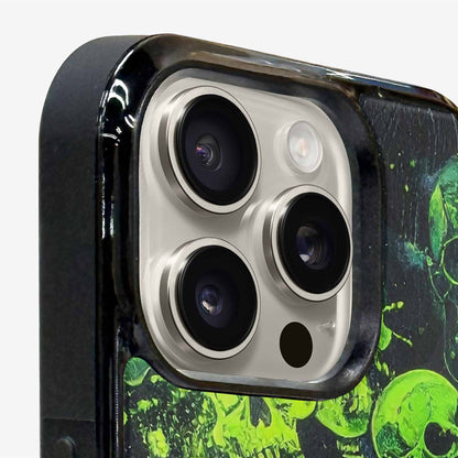 iPhone 16 Pro Case — Skeletons Neon Green Glowskele Ou7 Personalized, Original Design Phone Case
