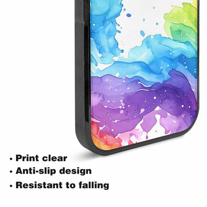 iPhone 15 Plus Case — Watercolor Splash Abstract Pattern Seamless Repeat, Custom Art Phone Cover