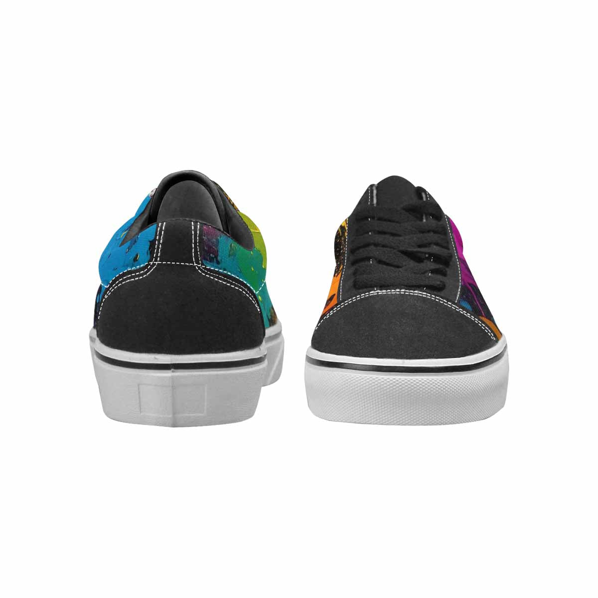 MEN'S Paint Splatter Canvas Lace-Up Wallpaper Art Custom Sneakers