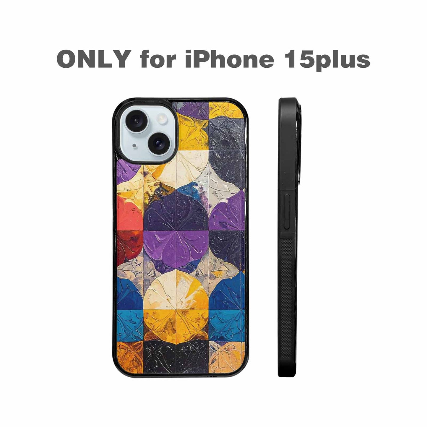 iPhone 15 Plus Case — Nonbinary Flag Color Theme Small Rainbow, Personalized Phone Case