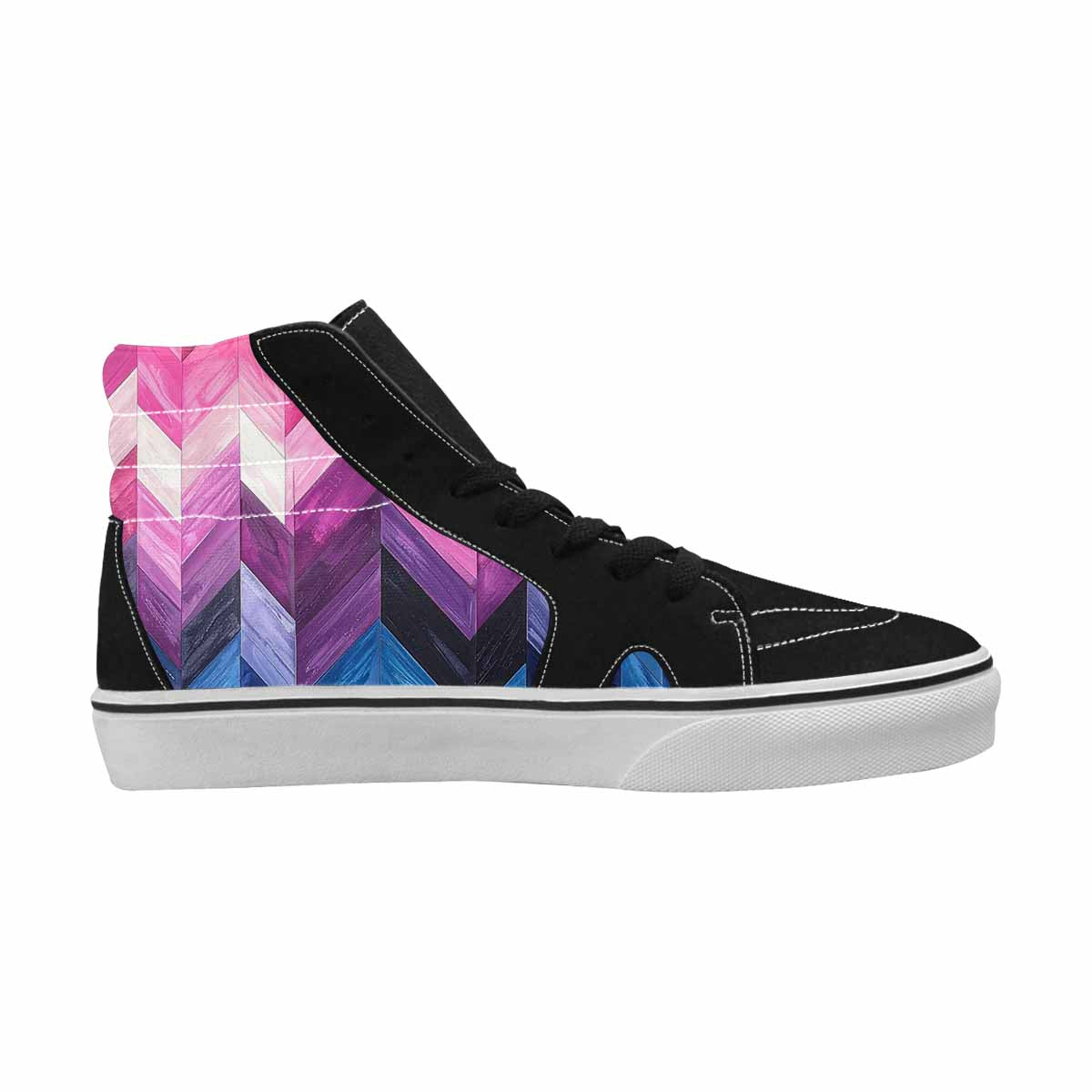 WOMEN'S Genderfluid Flag Color High Top Canvas Cottagecore Sneakers