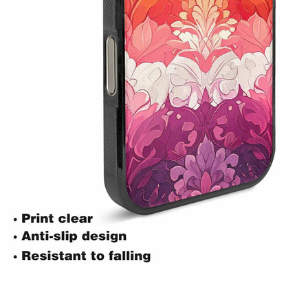 iPhone 16 Pro Case — Lesbian Flag Color Theme Small Rainbow, Customized Protective Case