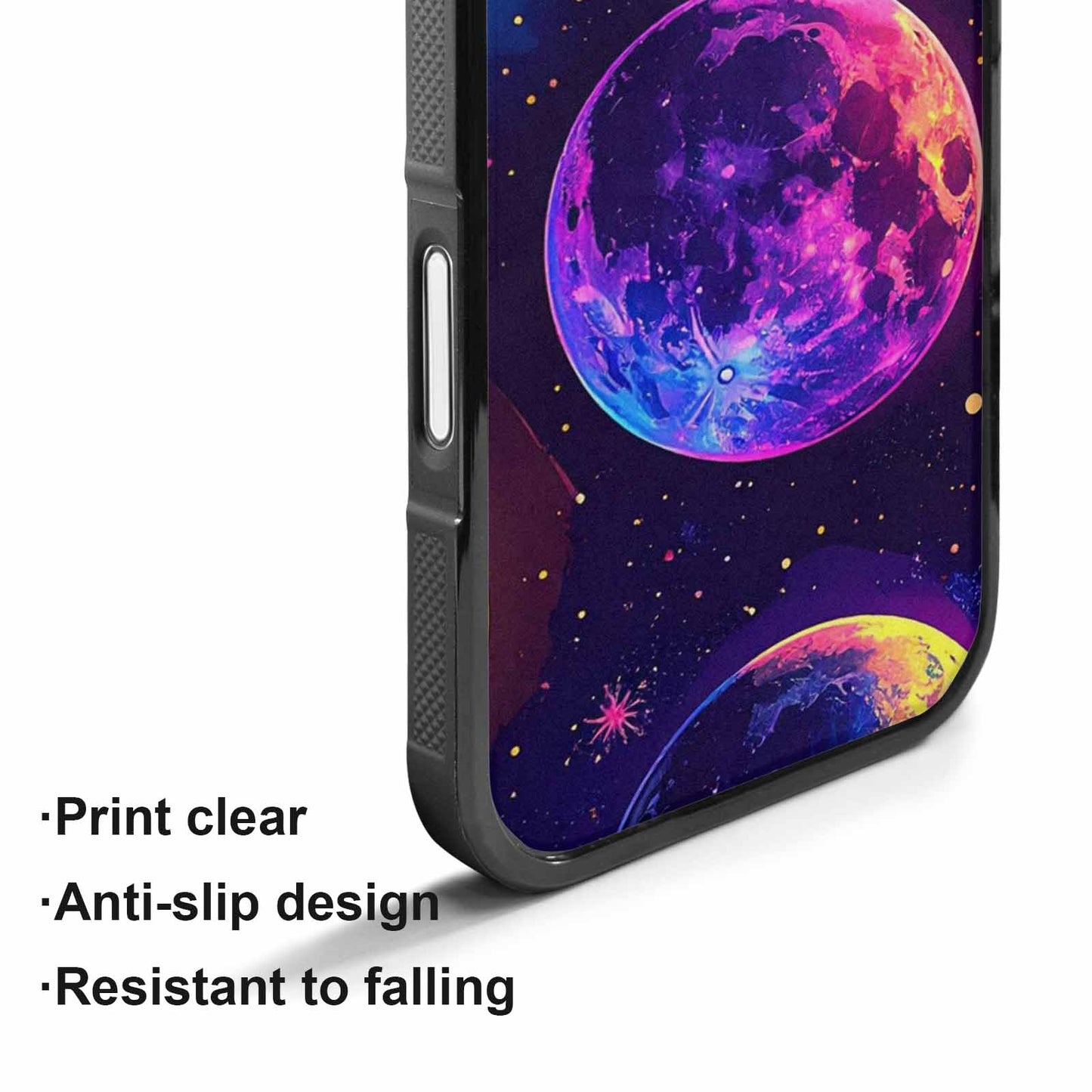 iPhone 17 Case — Neon Winter Moon Cartoon Cute, Custom Print Case Cover