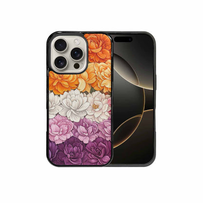 iPhone 16 Pro Case — Lesbian Flag Color Theme Small Rainbow, Custom Made Phone Cover