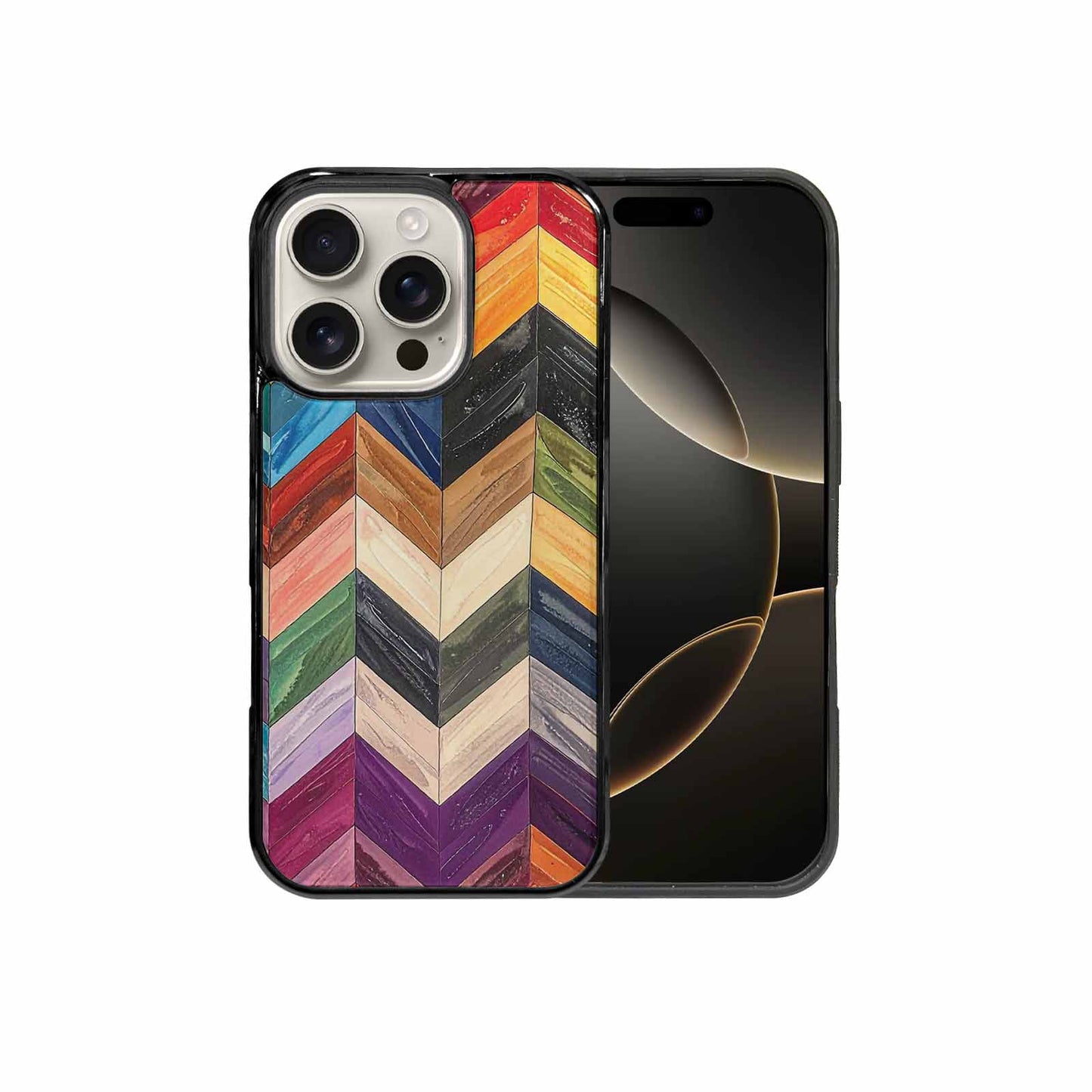 iPhone 16 Pro Case — Progress Pride Flag Color Theme Small, Customized Protective Case