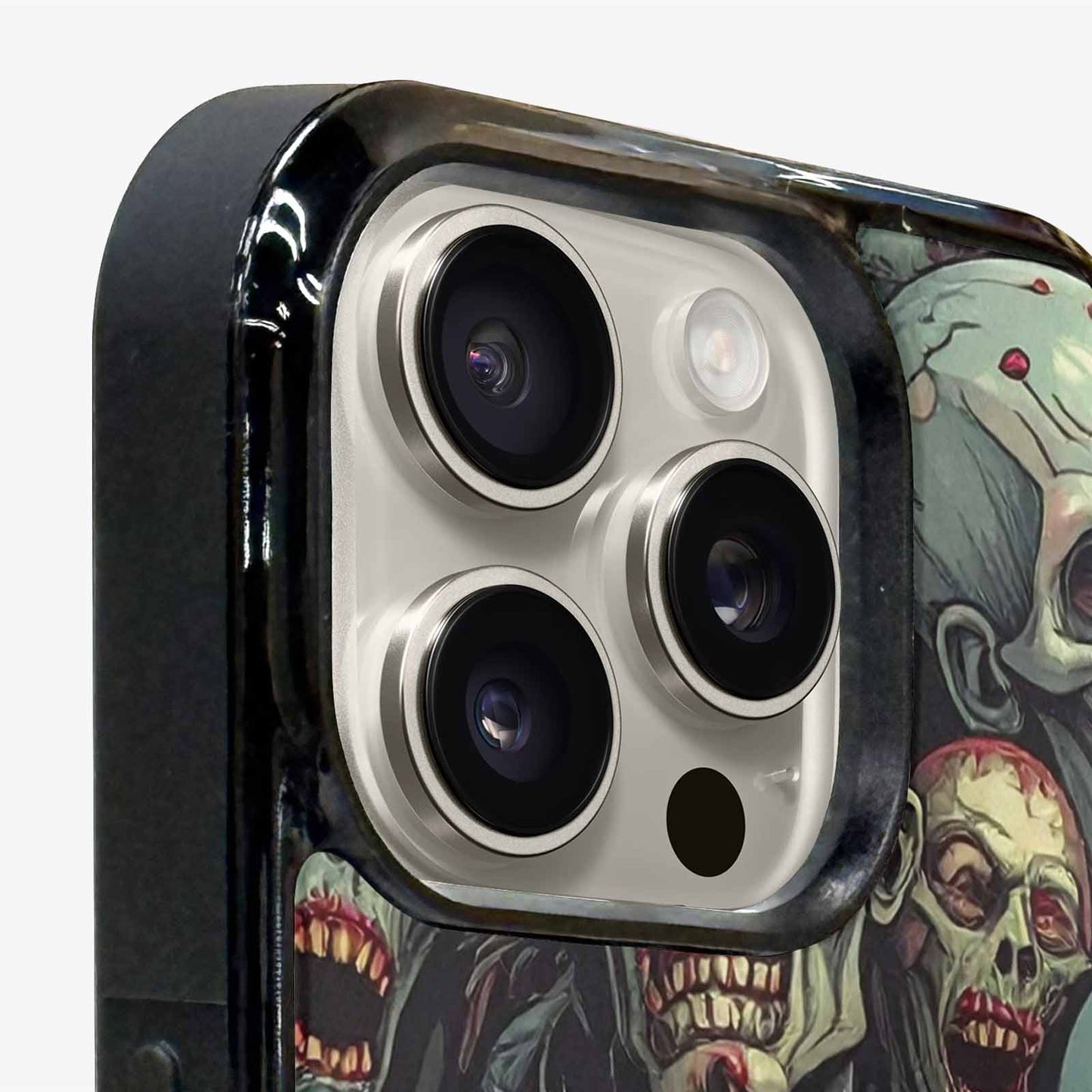 iPhone 16 Pro Case — Zombie Head Pattern Hundreds Of Small, Original Design Phone Case
