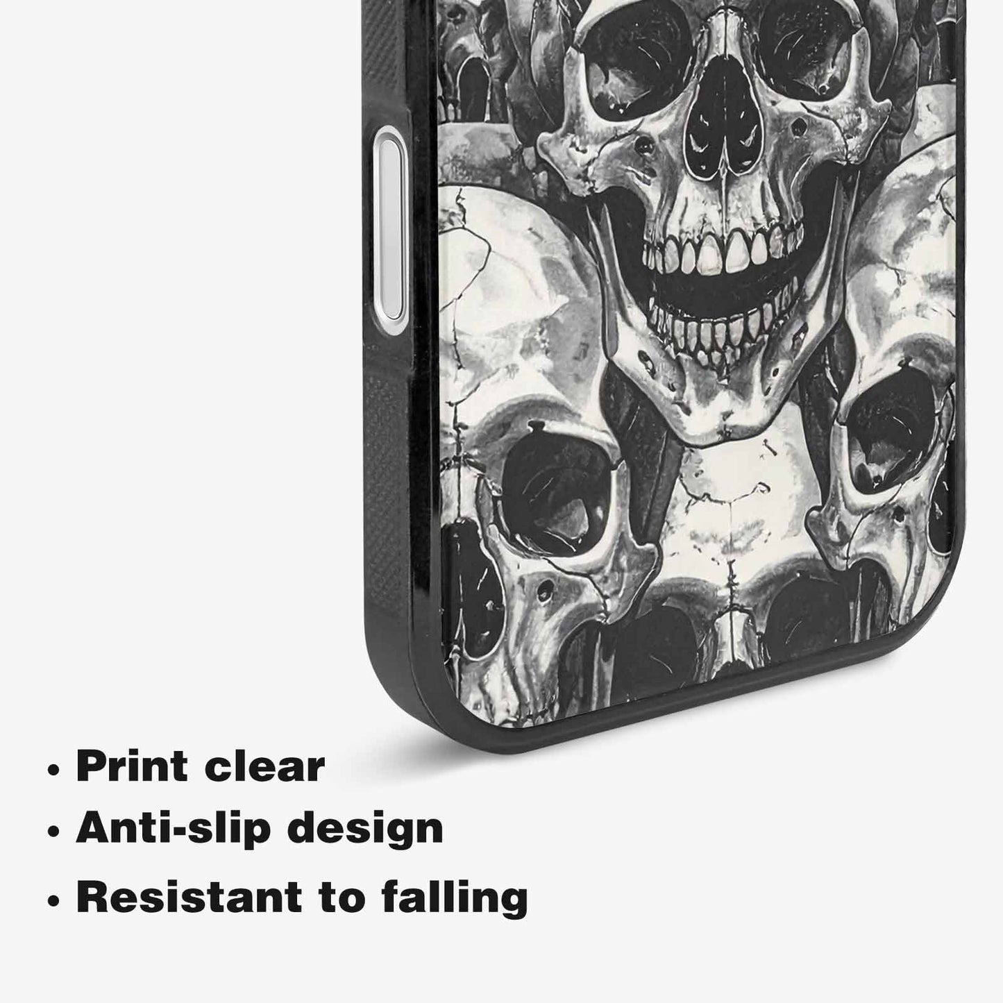 iPhone 16 Plus Case — Tessellated Human Skulls Custom, Personalized Phone Case