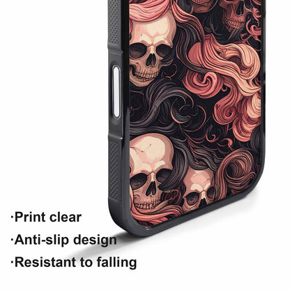 iPhone 17 Pro Case — Skull Dark Art Gothic Print Gothic, Custom Designed Case Cover
