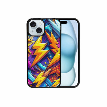 iPhone 15 Case — Lightning Bolt Storm Pattern Hundreds Of, Custom Print Case Cover