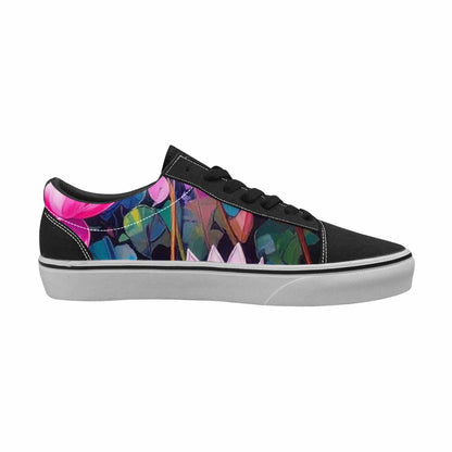 WOMEN'S Monet Impressionist Lace-Up Canvas Neon Fantasy Shoes